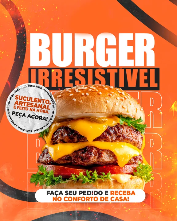 Post de hambúrguer artesanal